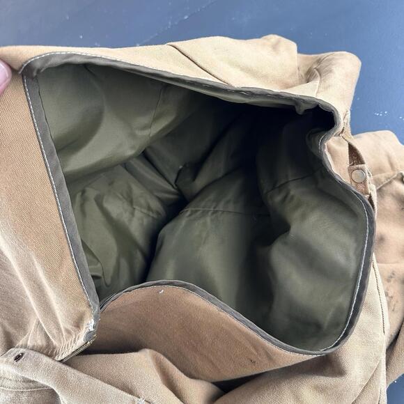 VTG Carhartt Hunting Jacket Men XL Tan Canvas Bird Corduroy Yoked Union Made USA - Picture 12 of 12